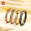 Shangjie OEM Pulsera Großhandel Gold plattiert Custom Bangel Kupfer Magnet Charms Dutbane Schieberbuchstaben Armbänder Armreifen Armreifen
